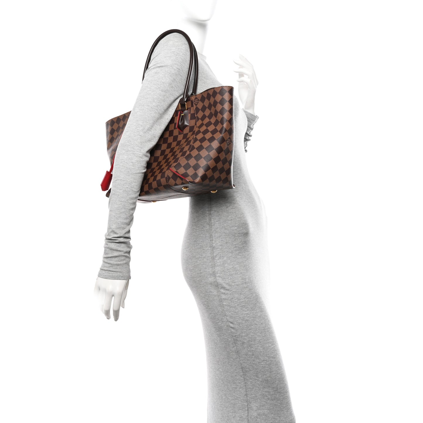 Damier Ebene Caissa Tote MM Cherry