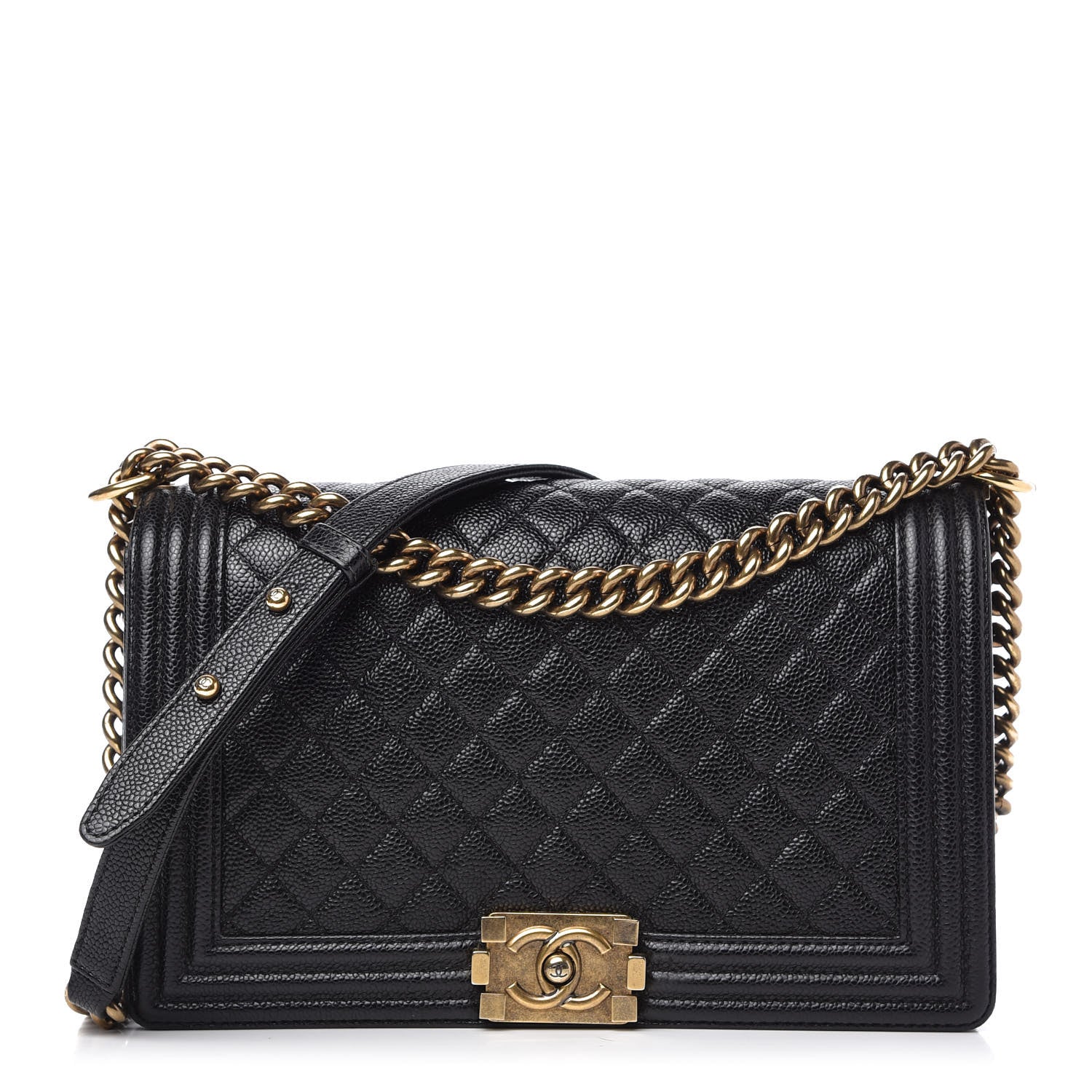 Chanel Caviar Quilted New Medium Boy Flap Black 1 of 11