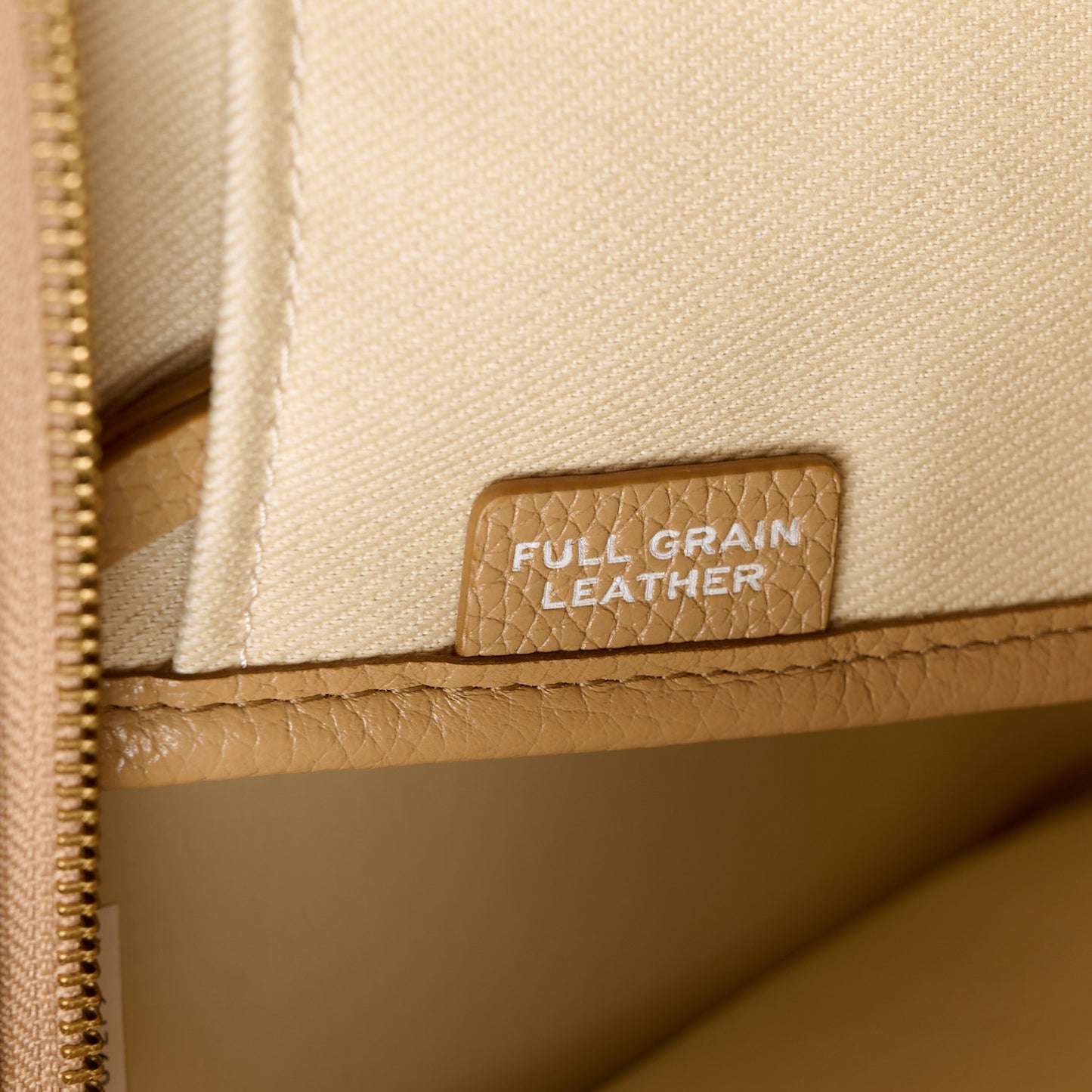 Grained Calfskin Large The Tote Bag Camel