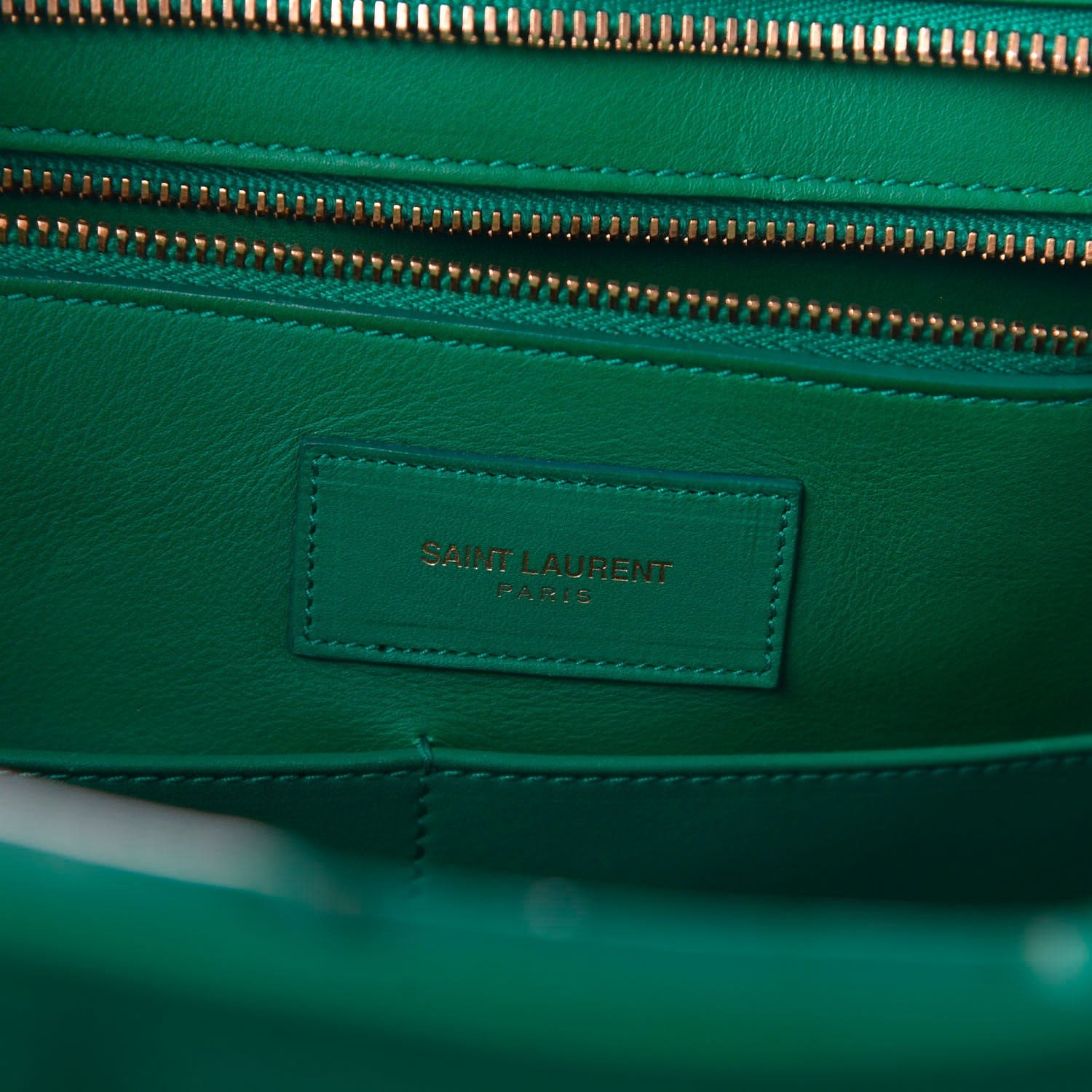 Saint Laurent Calfskin Medium Classic Y Cabas Green 9 of 10