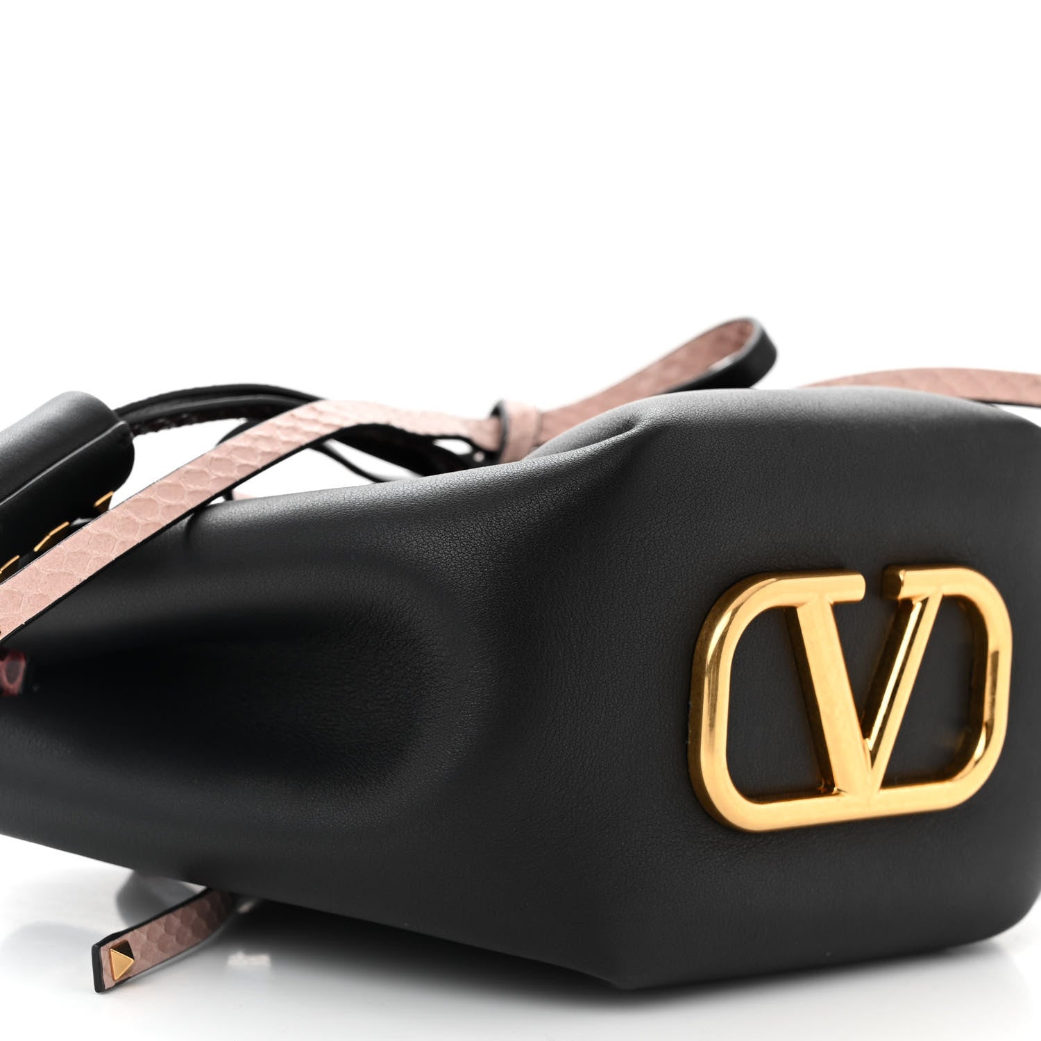 Valentino Garavani Vitello Ayers VLogo Bucket Bag Black 9 of 12