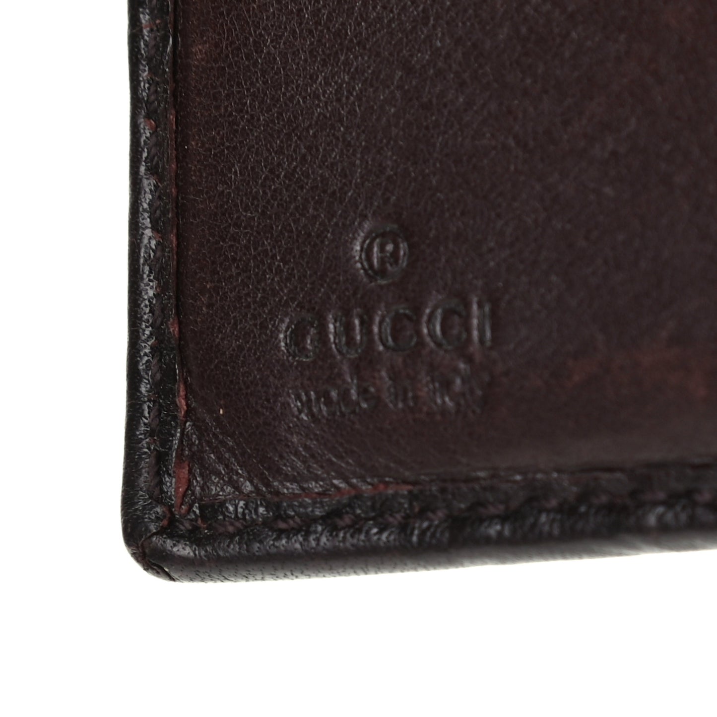 Guccissima Princy Compact French Flap Wallet Dark Brown