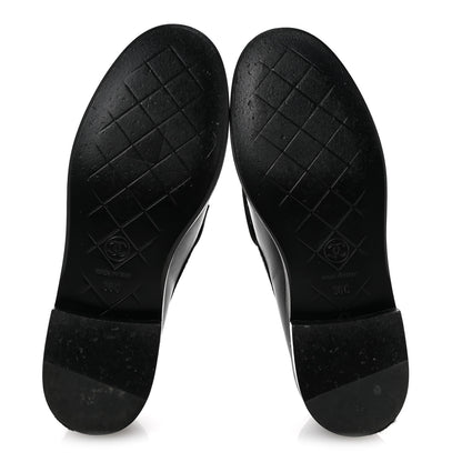 Chanel Lambskin Quilted CC Turnlock Loafers 36 Black 6 of 10