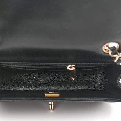 Chanel Lambskin Quilted Mini Rectangular Flap Black 5 of 10
