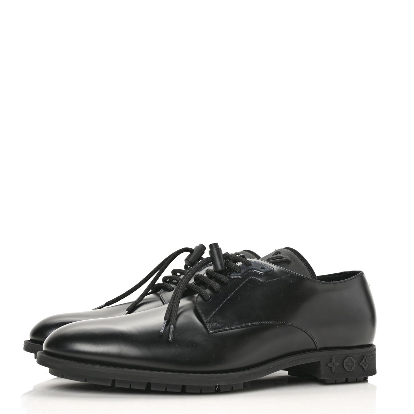 Calfskin Mens Formal Derby Shoes 9.5 Black