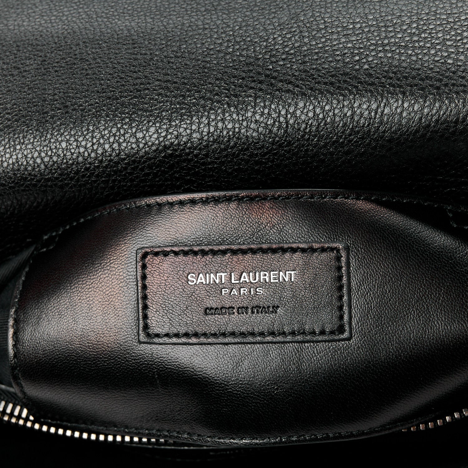 Saint Laurent Sheepskin Matelasse Chevron Monogram Large College Satchel Black 7 of 12