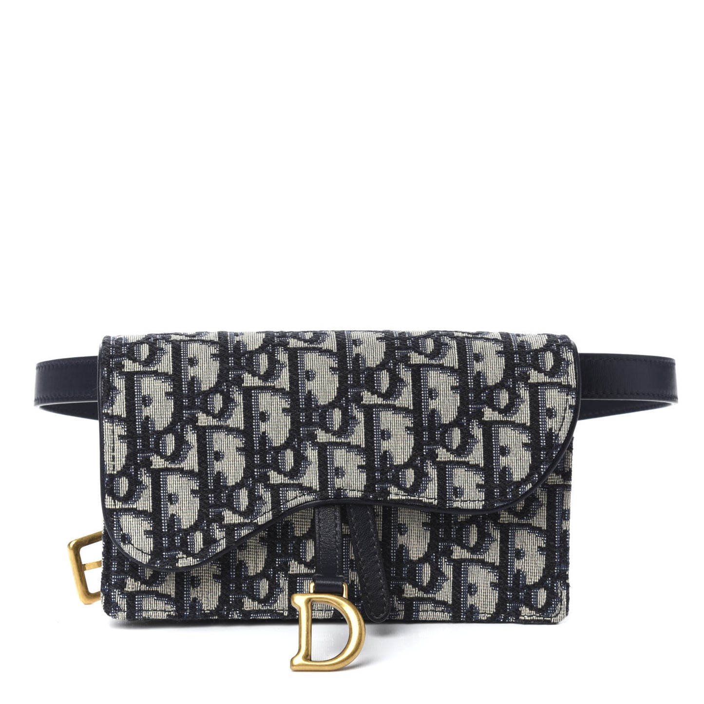 Oblique Saddle Belt Bag Blue
