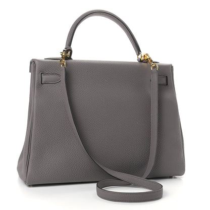 Hermes Togo Kelly Retourne 32 Etain 3 of 14