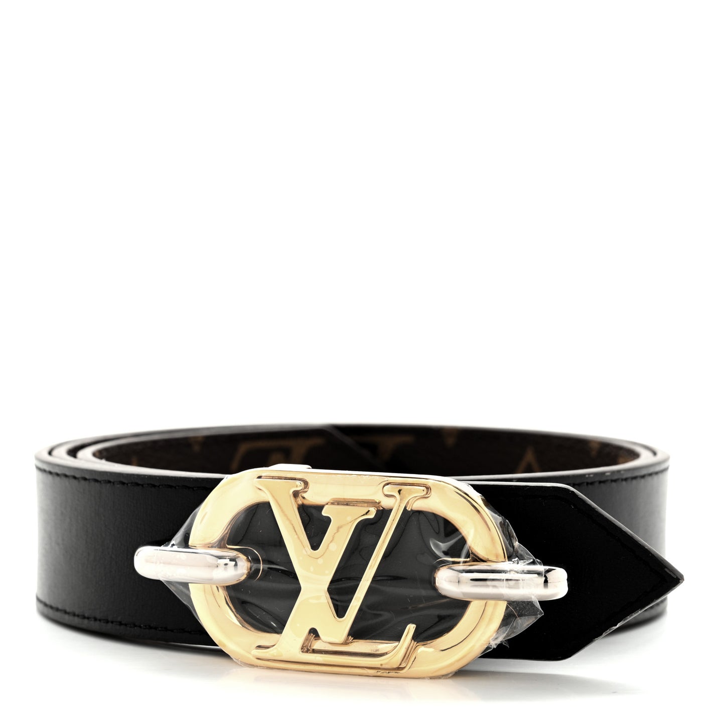 Monogram 30mm Everyday LV Chain Belt 80 32 Black