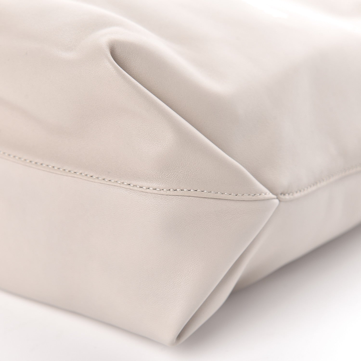 Saint Laurent Lambskin Small Teddy Bucket Bag White 10 of 11