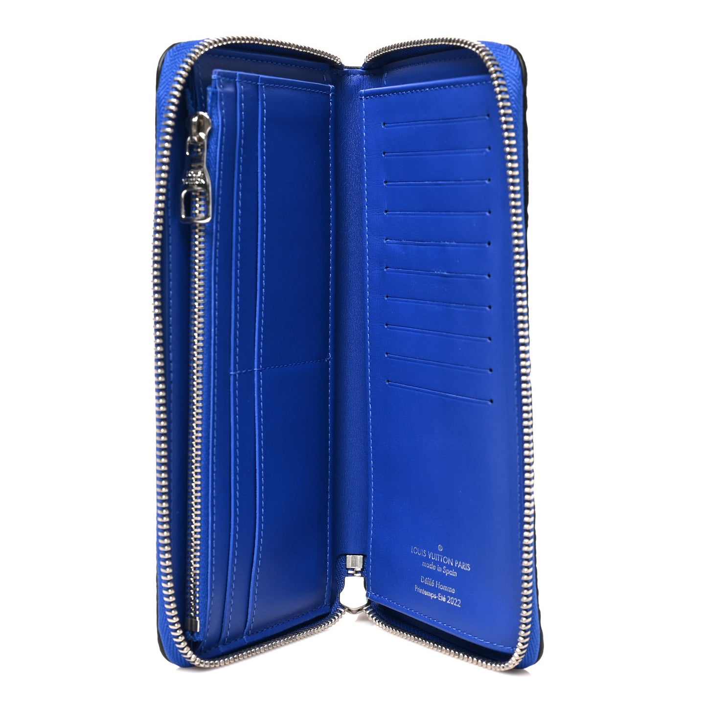 LOUIS VUITTON Taurillon Illusion Zippy Vertical Wallet Bleu Rose