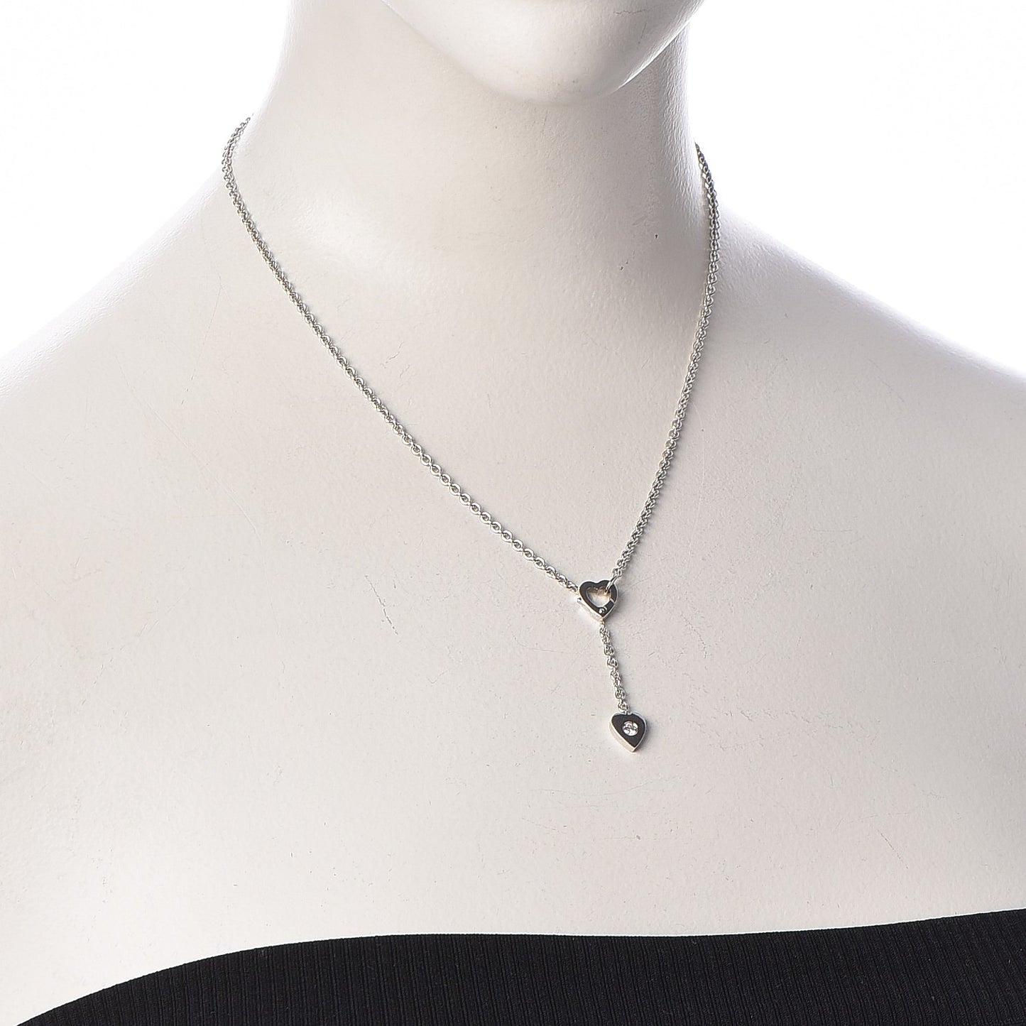 18K White Gold Diamond Mon Amour Lariat Necklace