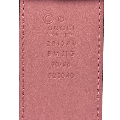 Gucci Soft Microguccissima Margaux Calfskin Belt 90 36 Soft Pink 4 of 4