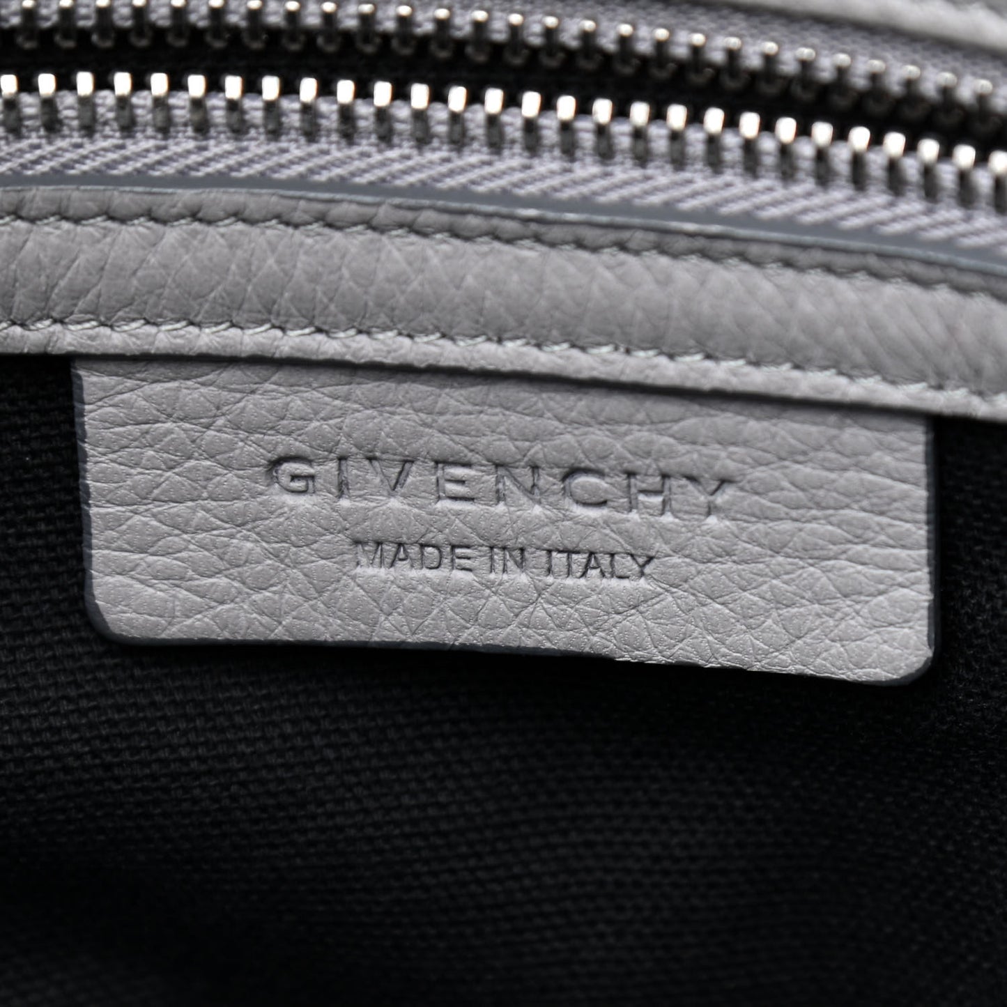 Grained Calfskin Medium Pandora Pure Flap Bag Pearl Grey
