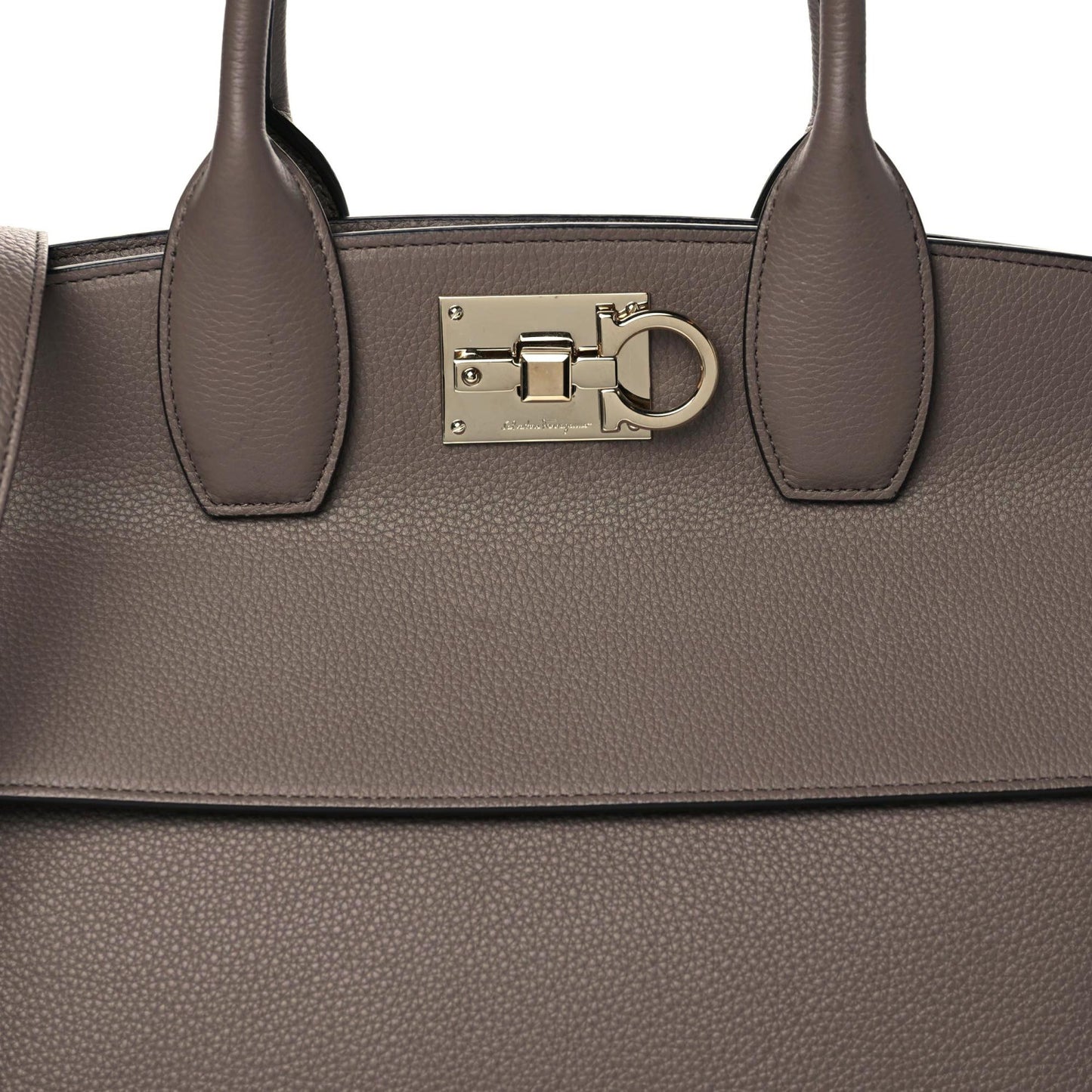 Hammered Calfskin Medium Studio Bag Caraway Seed