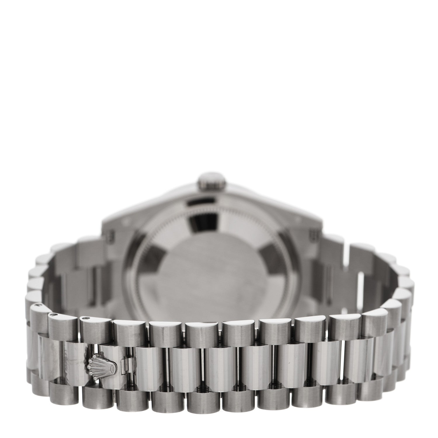 Rolex 18K White Gold Diamond Bezel 36mm Oyster Perpetual Day-Date President Watch Silver 118389 3 of 5