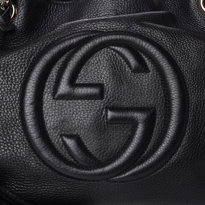 Gucci Pebbled Calfskin Medium Soho Chain Shoulder Bag Black 11 of 11