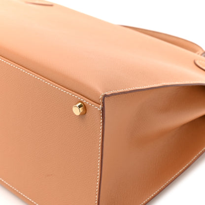 Hermes Courchevel Kelly Sellier 40 Tabac Camel 11 of 14