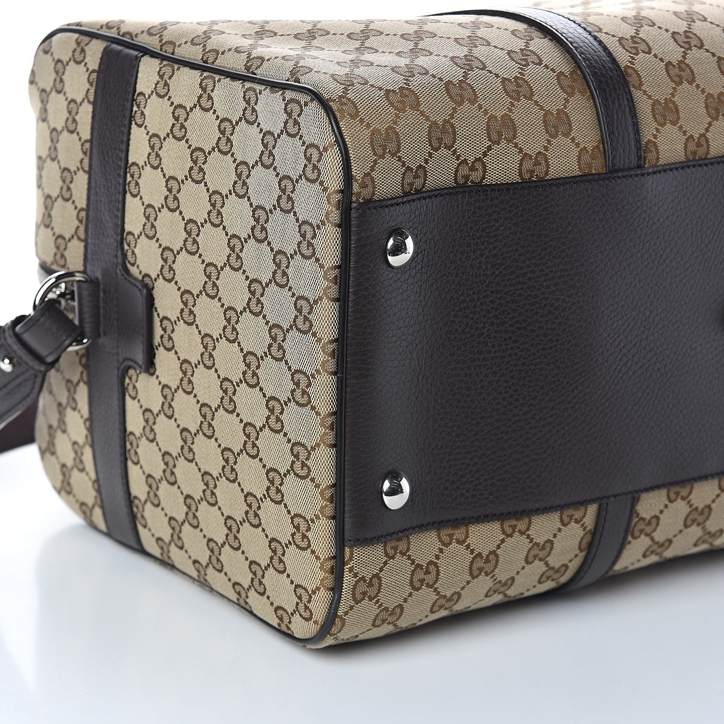 Monogram Dollar Calfskin Boston Duffle Bag Beige Ebony Testa di Moro Marrone Scuro
