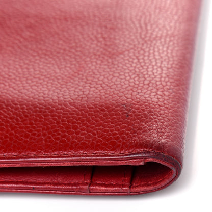 Chanel Caviar Timeless CC Yen Wallet Red 22 of 27