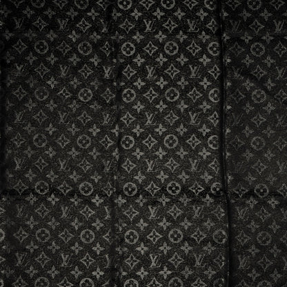 Louis Vuitton Silk Lurex Wool Monogram Shine Shawl Black 1 of 5