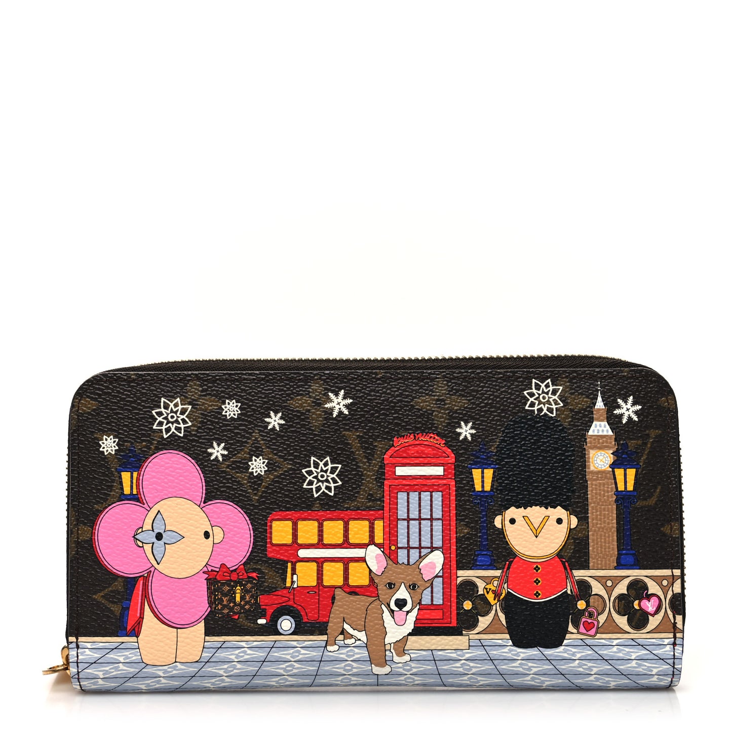 Monogram 2021 Christmas Animation London Zippy Wallet