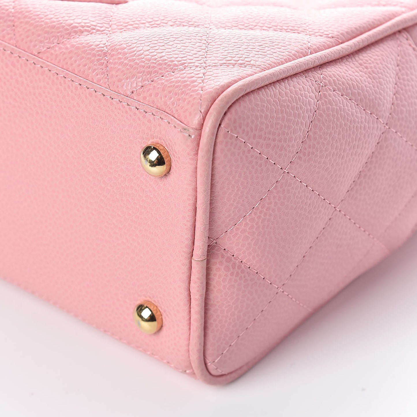 Caviar Quilted Small Bowler Pink