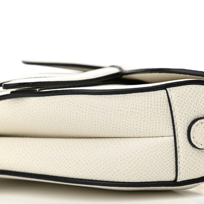 Christian Dior Grained Calfskin Mini Saddle Bag White 9 of 10