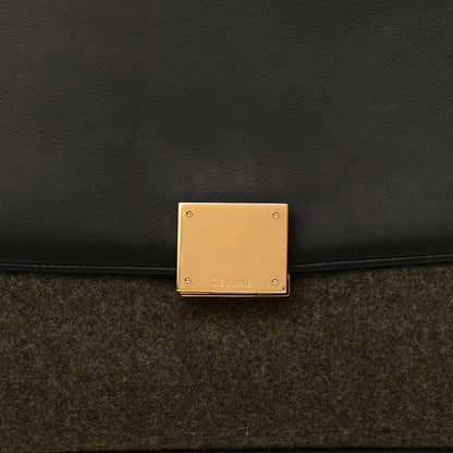 Celine Smooth Calfskin Felt Trapeze Khaki 12 of 12