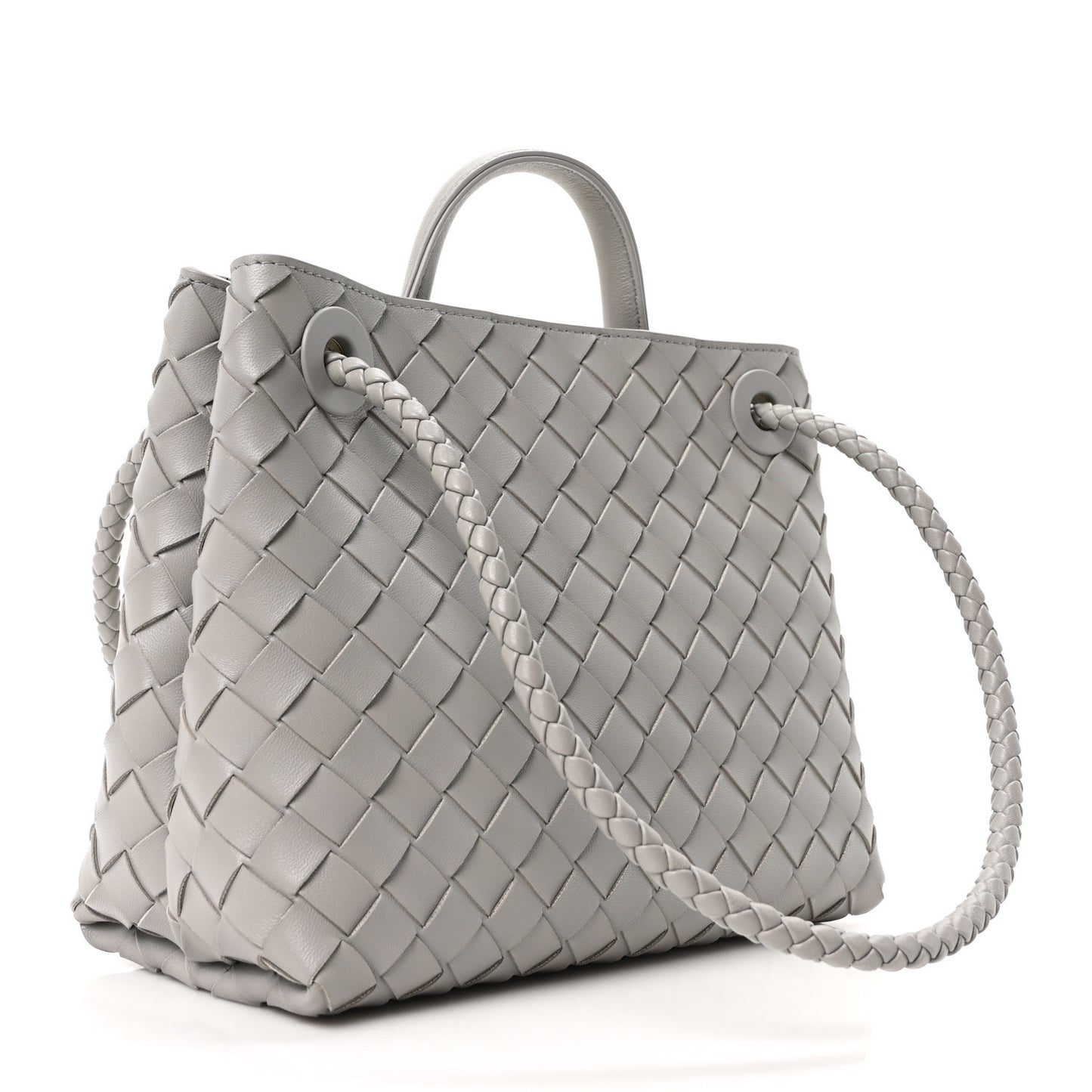 Nappa Intrecciato Small Andiamo Shoulder Bag Sterling