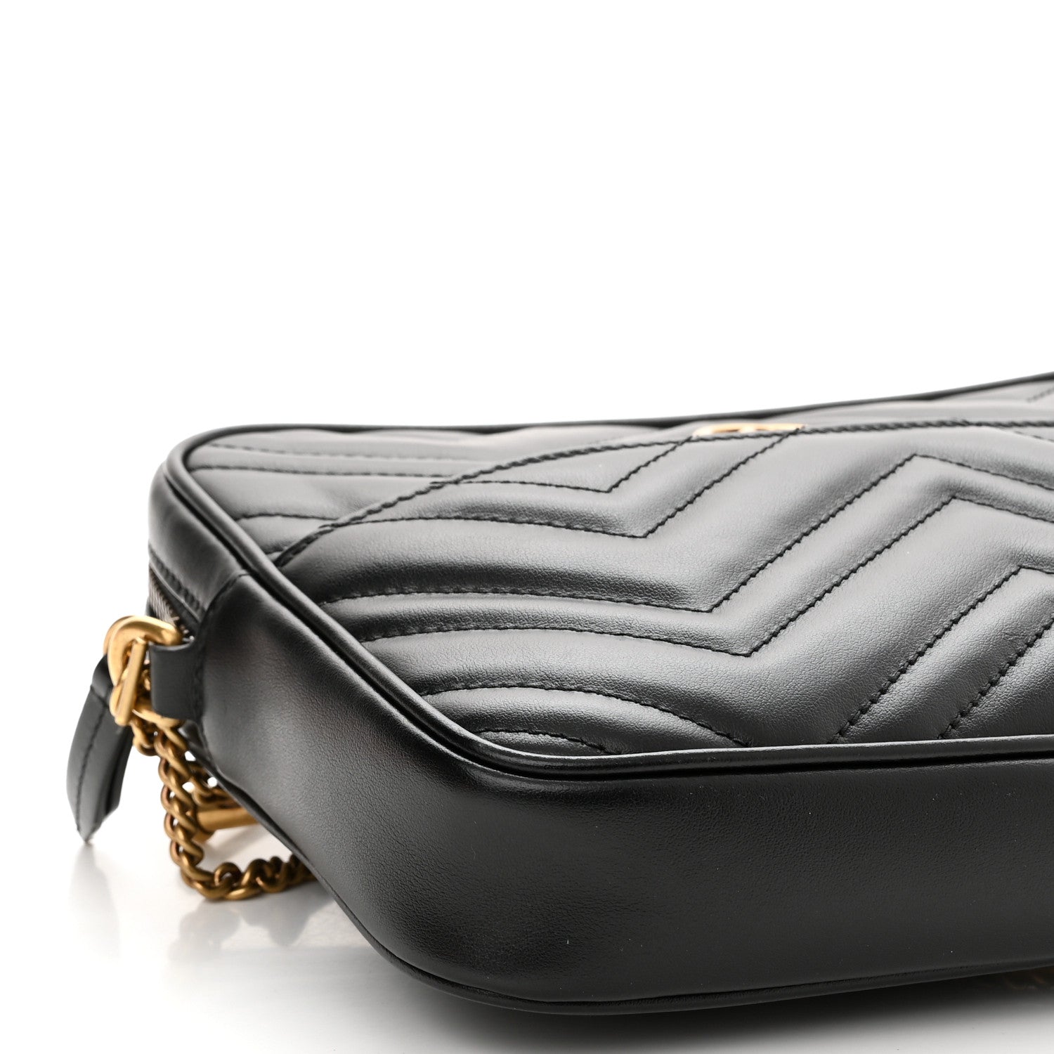 Gucci Calfskin Matelasse GG Marmont Multi-Use Mini Bag Black Perfect Pink Mystic White 12 of 13