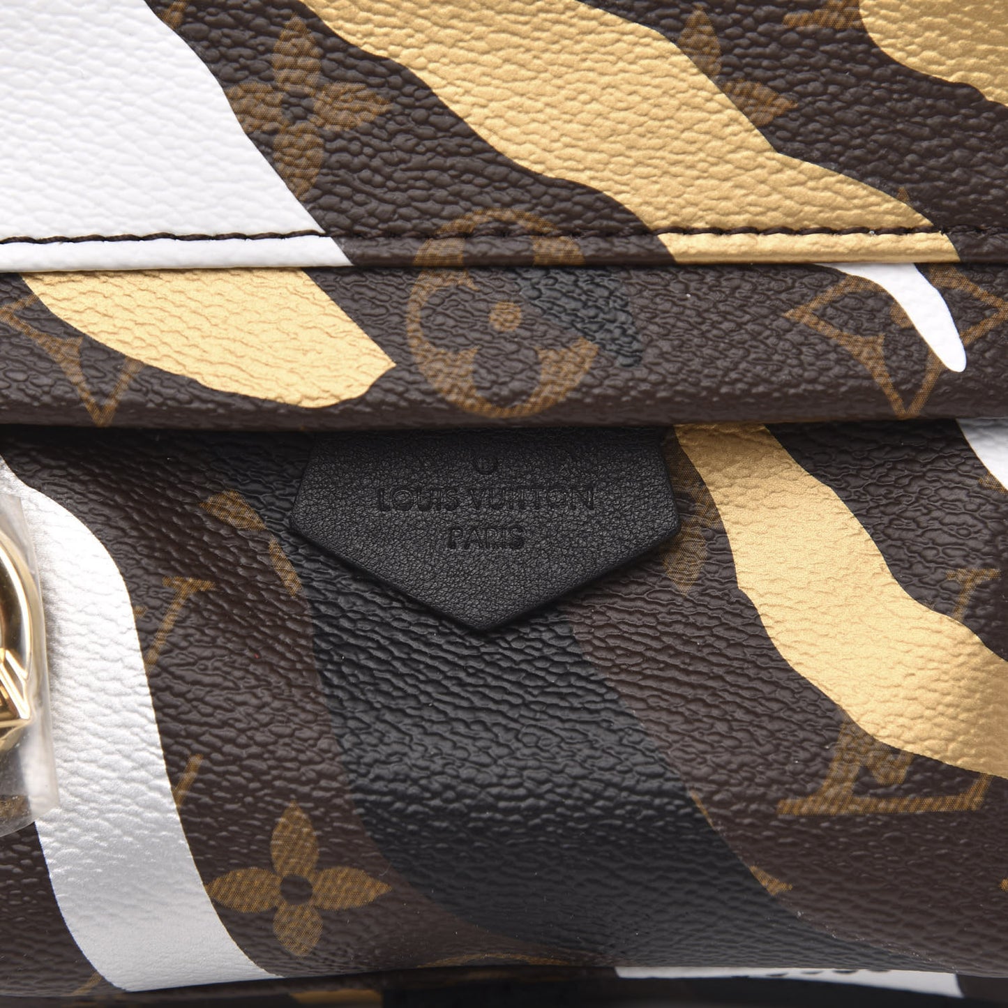 X LOL Monogram Palm Springs Backpack Mini Gold Silver