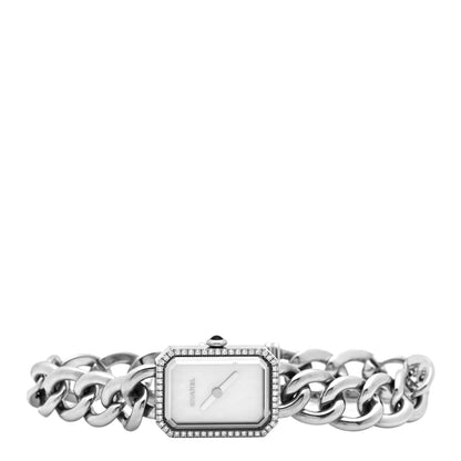 Chanel Stainless Steel Diamond Bezel Mother of Pearl 16mm Chain Premiere Quartz Watch 2 of 5