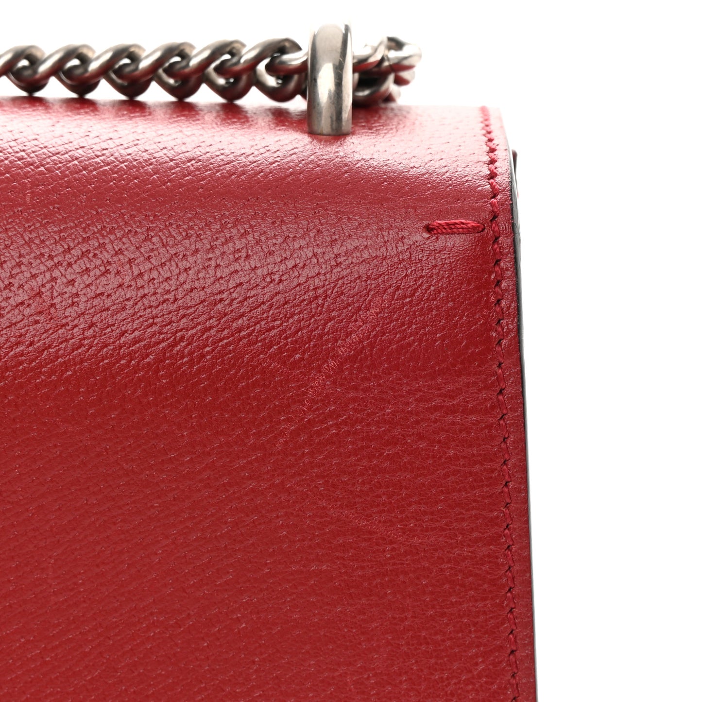 Calfskin Web Raccoon Embroidered Medium Dionysus Shoulder Bag Red