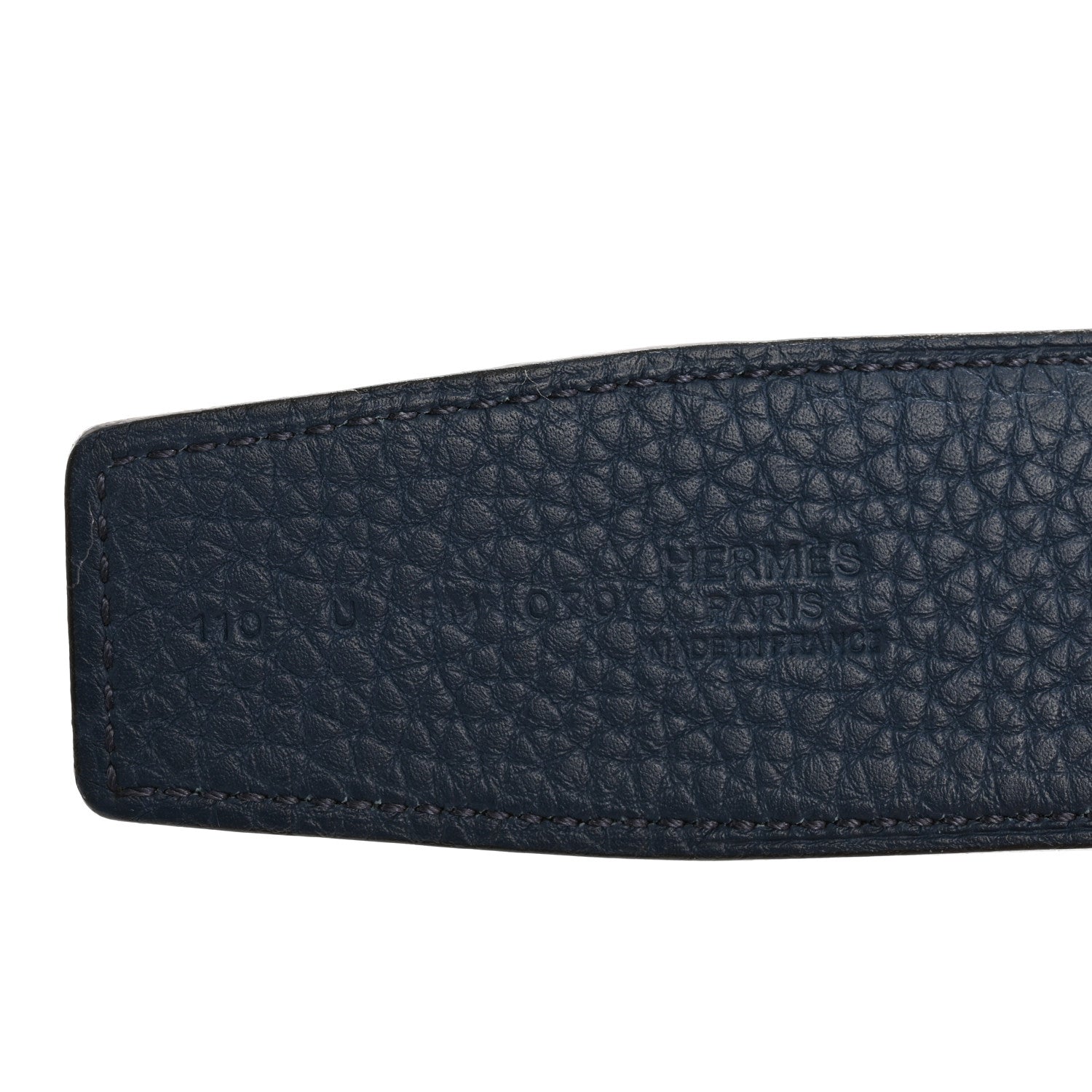 Hermes Box Togo 32mm H Belt 110 Black Vert Bosphore 5 of 10