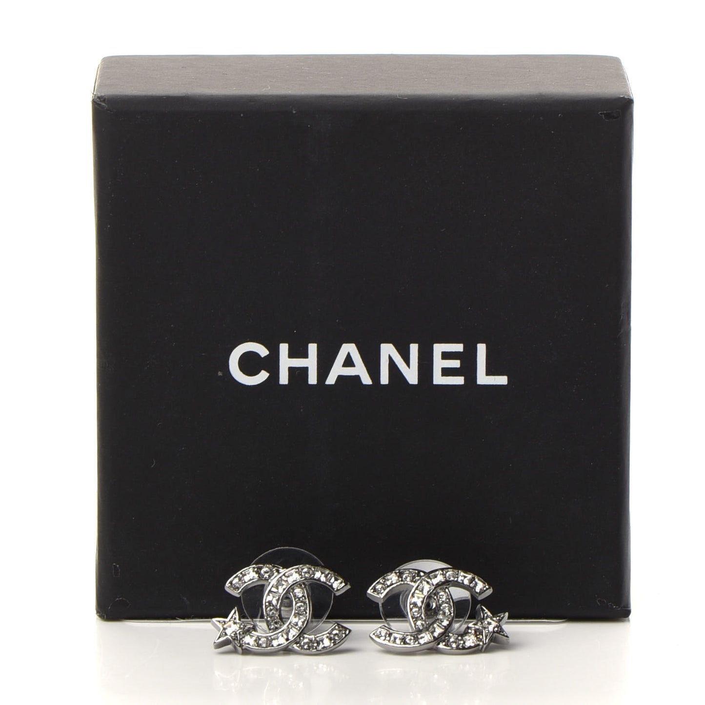 Crystal CC Starfall Earrings Silver