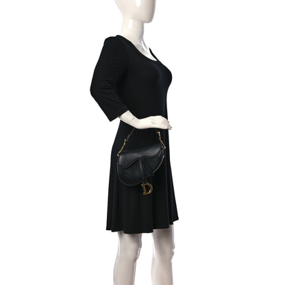 Christian Dior Calfskin Mini Saddle Bag Black 2 of 10