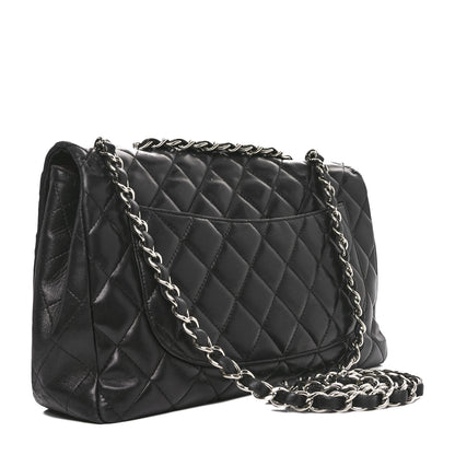 Chanel Lambskin Quilted Jumbo Single Flap Black 2 of 10