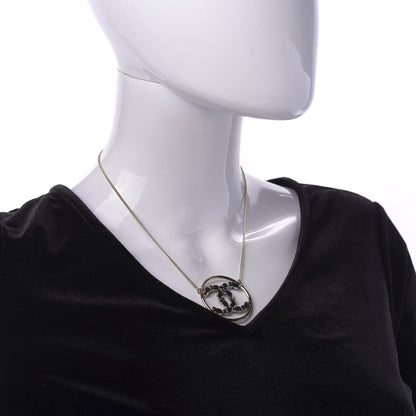 Chanel Lambskin CC Chain Necklace Gold Black 7 of 7