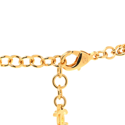 Chanel Metal Denim CC Heart Choker Gold Blue Pearly White 4 of 4