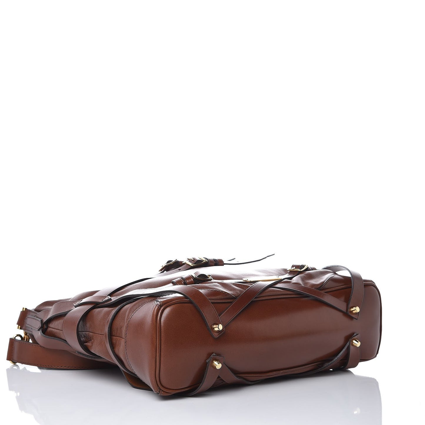 Soft Lambskin Bridle Calfskin Medium Gosford Hobo Dark Tan