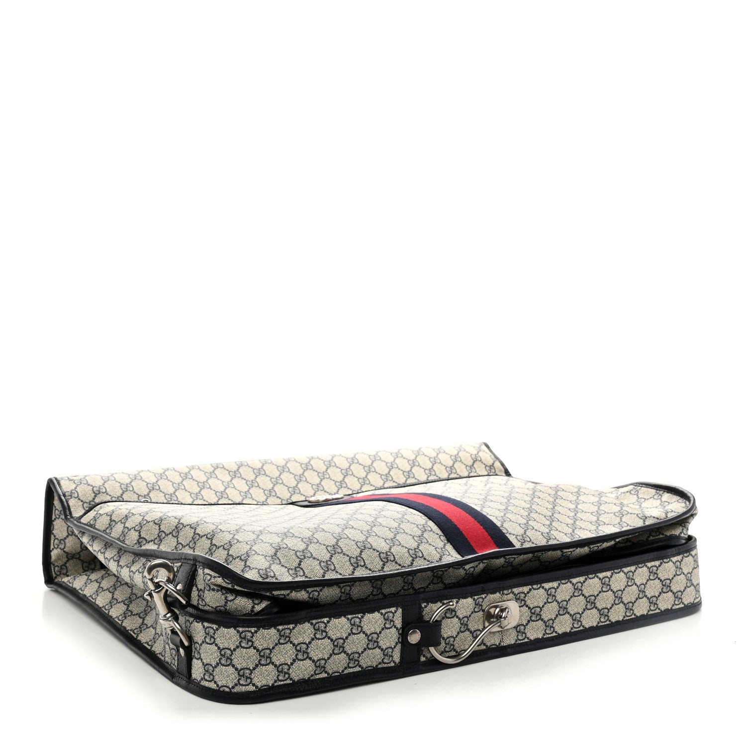Gucci GG Supreme Monogram Web Savoy Garment Bag Beige Blue 3 of 9