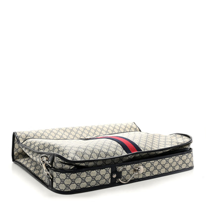 Gucci GG Supreme Monogram Web Savoy Garment Bag Beige Blue 3 of 9