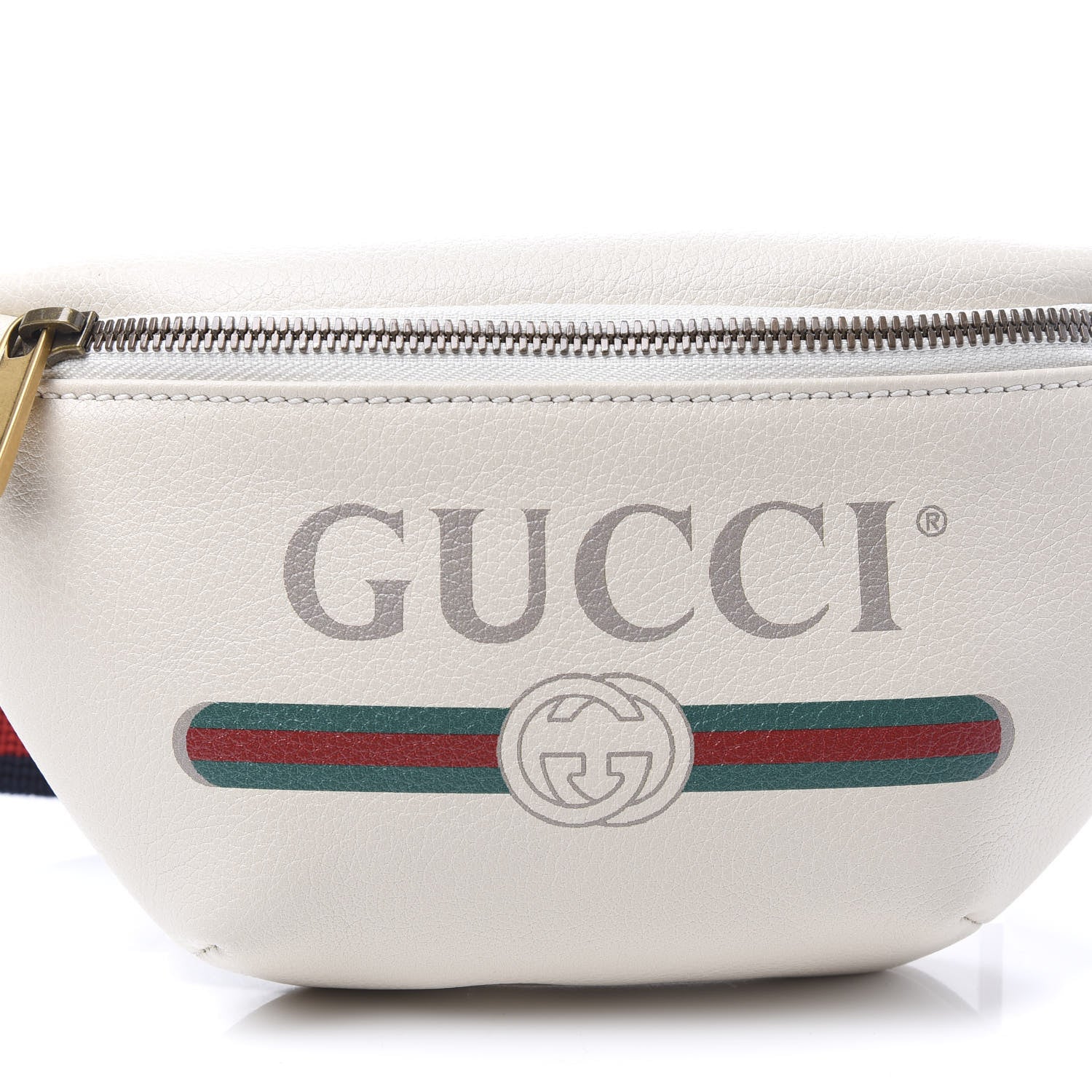 Gucci Grained Calfskin Small Logo Belt Bag White 7 of 9