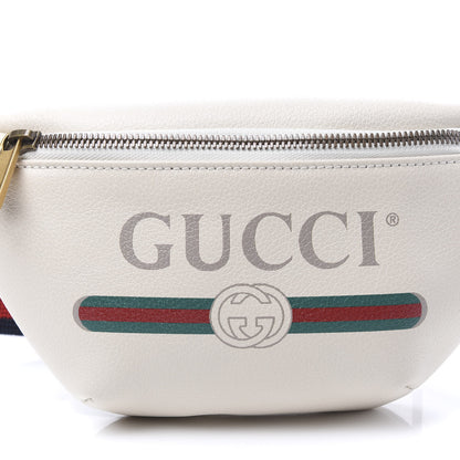 Gucci Grained Calfskin Small Logo Belt Bag White 7 of 9