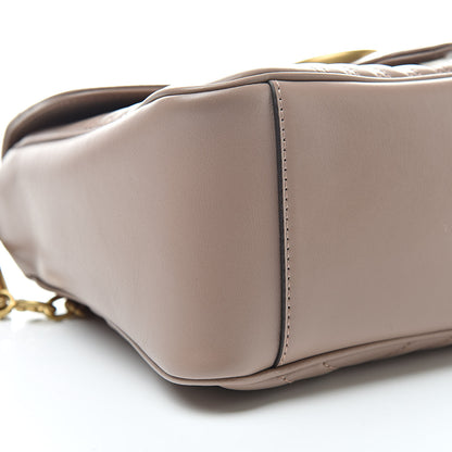 Gucci Calfskin Matelasse Small GG Marmont Top Handle Shoulder Bag Porcelain Rose 10 of 12