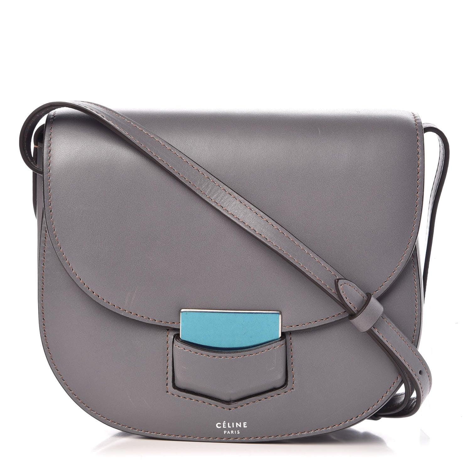Celine Supersoft Calfskin Small Trotteur Storm 1 of 9