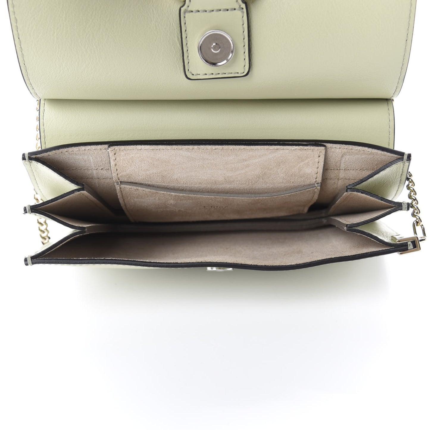 Calfskin Suede Medium Faye Shoulder Bag Eucalyptus