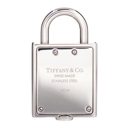 Tiffany Stainless Steel Mother of Pearl Clock Lock Charm 2 of 2