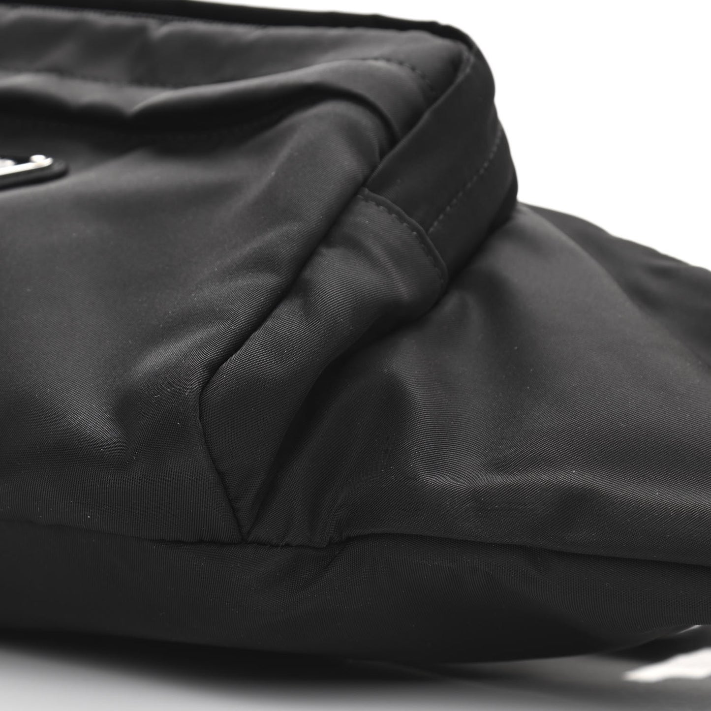 Tessuto Nylon Double Pocket Belt Bag Black